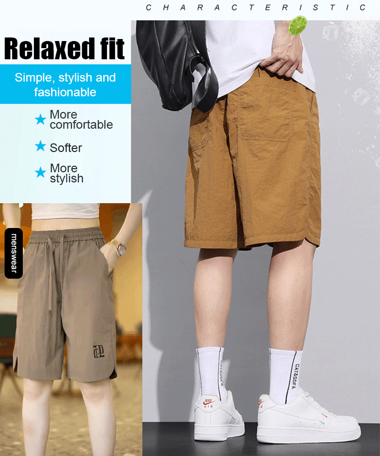 Summer Ice Silk Slim Shorts