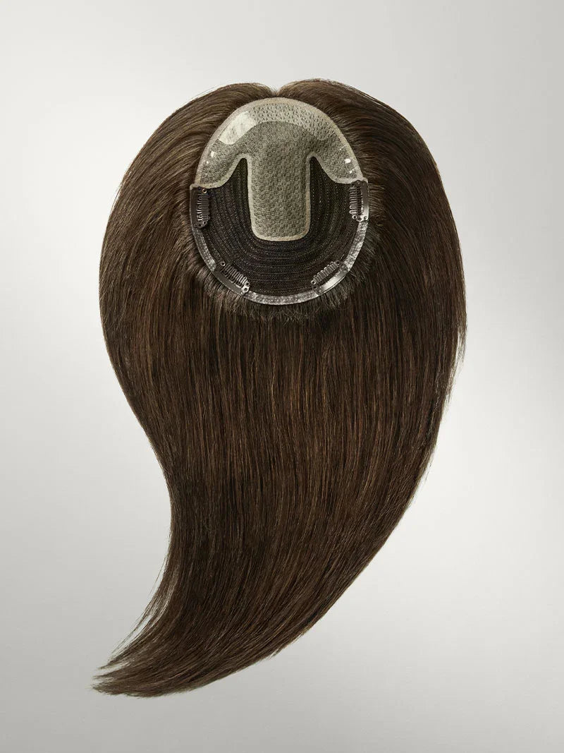 Mini Scalp Topper – Adjustable length 100% human hair wig piece-Cover bald or gray hair