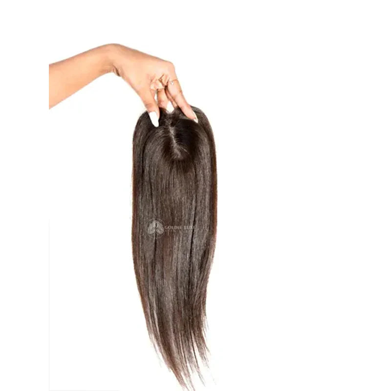 🎉✨Happy New Year! ✨🎉| Mini Scalp Topper 2x3 Silk Base Hair Topper | 100% human hair production