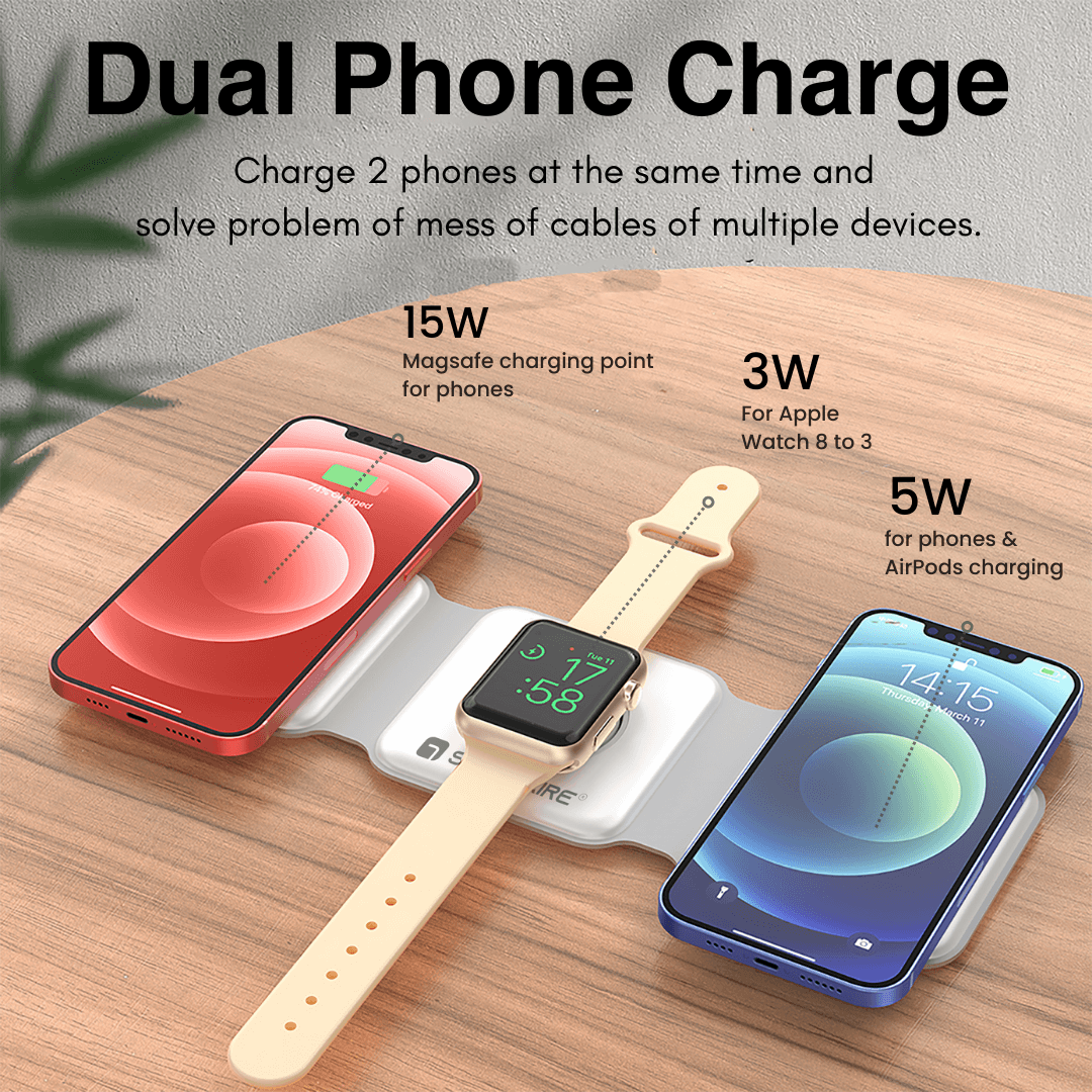 MagCharge 3-in-1 Foldable Wireless Charger