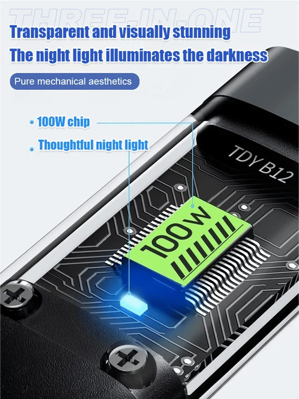 π LAST DAY PROMOTION - 50%OFFπ Transparent Luminous Super Fast Charging 3-in-1 Data Cable