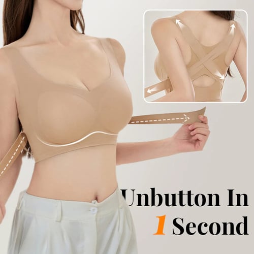 💕 Women's Cozy Seamless Push-Up Bra with Front Closure