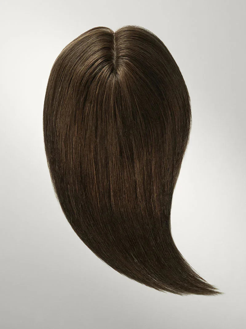 Mini Scalp Topper – Adjustable length 100% human hair wig piece-Cover bald or gray hair