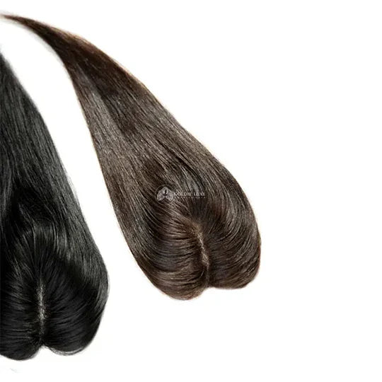 🎉✨Happy New Year! ✨🎉| Mini Scalp Topper 2x3 Silk Base Hair Topper | 100% human hair production
