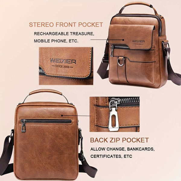 Genuine Leather Vintage Messenger Bag for Men/Woman
