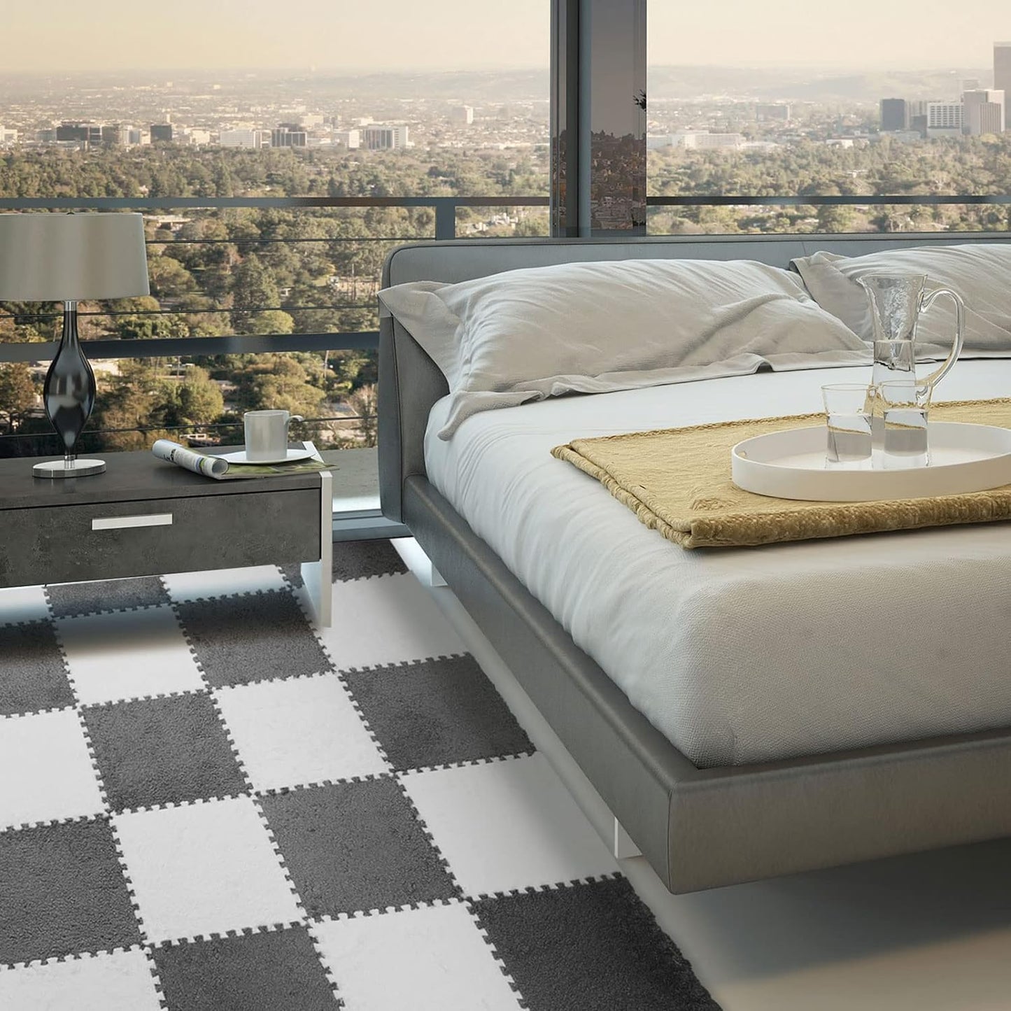 🧩 ComfyMat – Modular Velvet Mats 🛋️✨ Non-Slip, Easy to Clean & Ultra Soft (Pack of 6)!