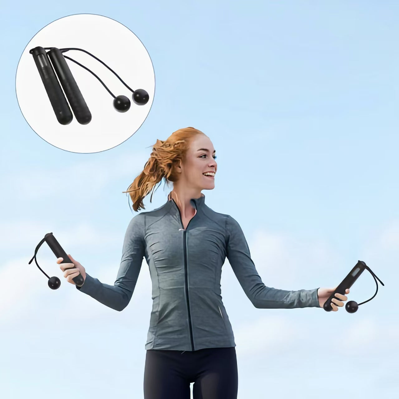 Skipping Rope with Counter ( Gravity Ball without Rope) , For Lose Weight, Burn Calories