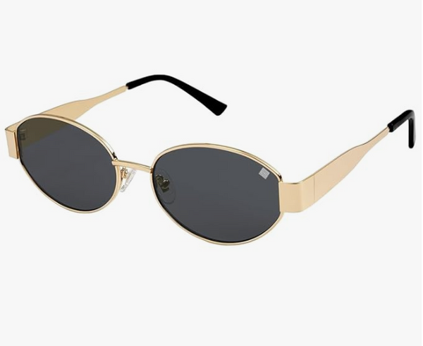 🔥HOT SALE | Bollywood Gold Retro Oval Sunglasses