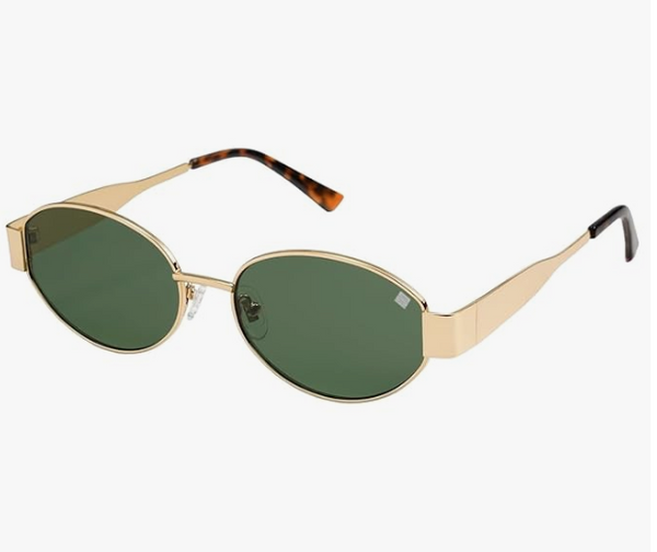 🔥HOT SALE | Bollywood Gold Retro Oval Sunglasses
