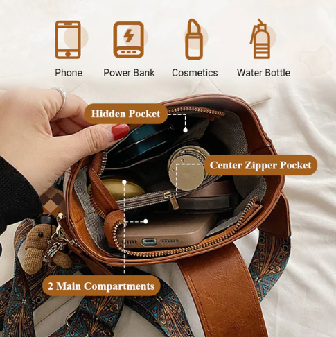 👜Vintage Fashion Bag with Adjustable Wider Shoulder Strap