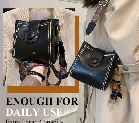 👜Vintage Fashion Bag with Adjustable Wider Shoulder Strap