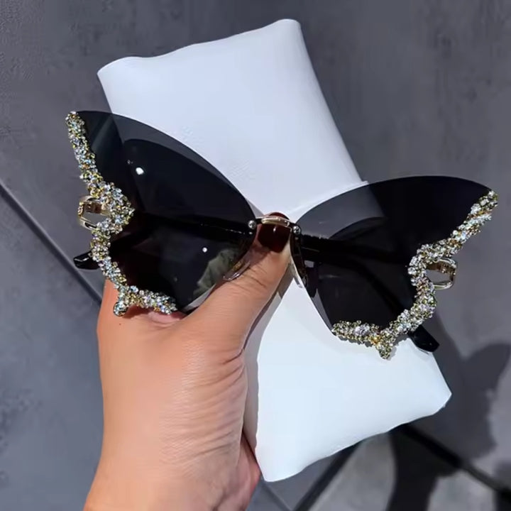 π¦β¨ Glam Fly Crystal Butterfly Wing Sunglasses ππ | Sparkle in Style with a Magical Touch! ππΆοΈ
