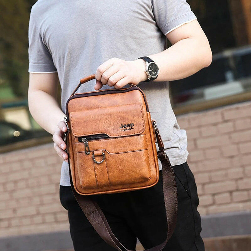 Men's retro large capacity handbag messenger bag