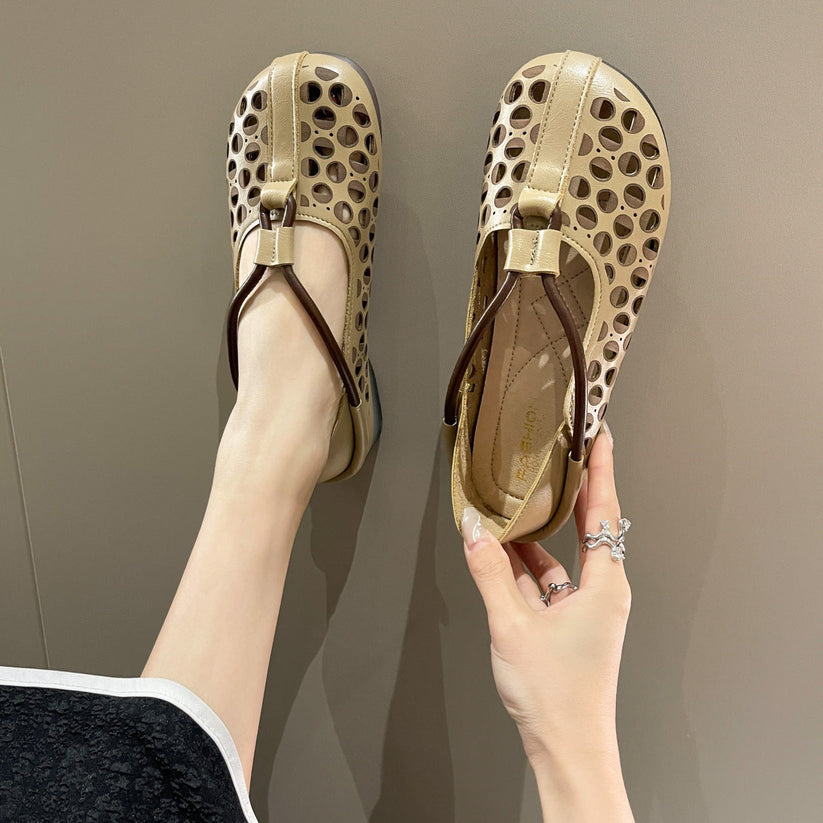π Retro Hollow-Out Soft Leather Women's Shoes πΈβ¨ Stylish Comfort with a Vintage Touch!