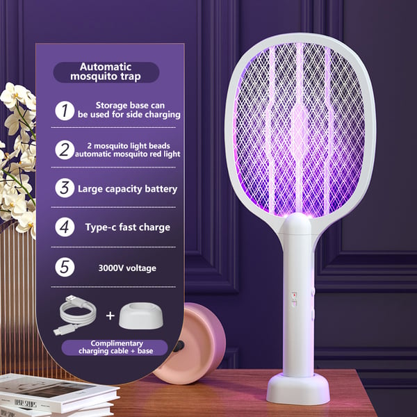 🔥NEW HOT SALE 🔥 2-in-1 Electric Swatter & Night Mosquito Killing Lamp