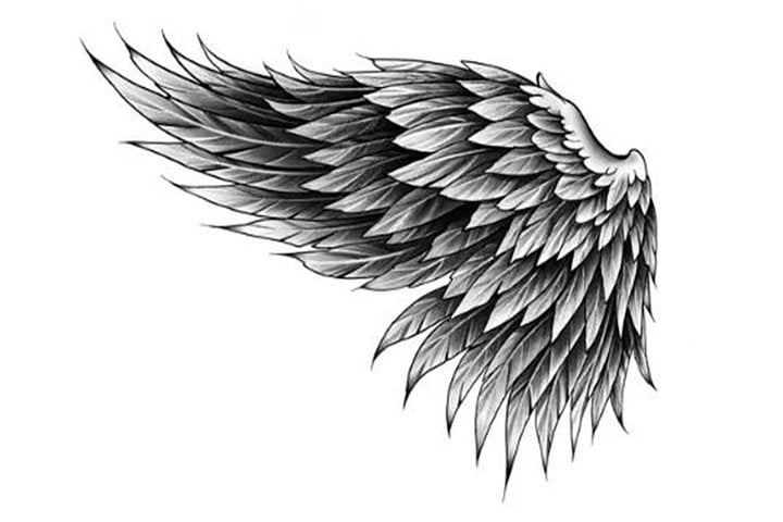 Back/Chest Wings Waterproof Temporary Tattoo Sticker Set(2 sheets,left and right wings)