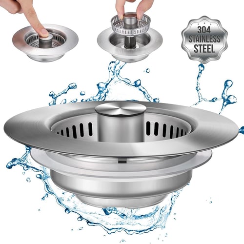 đ„HOT SALE | 3-in-1 Stainless Steel Sink Drain Strainer