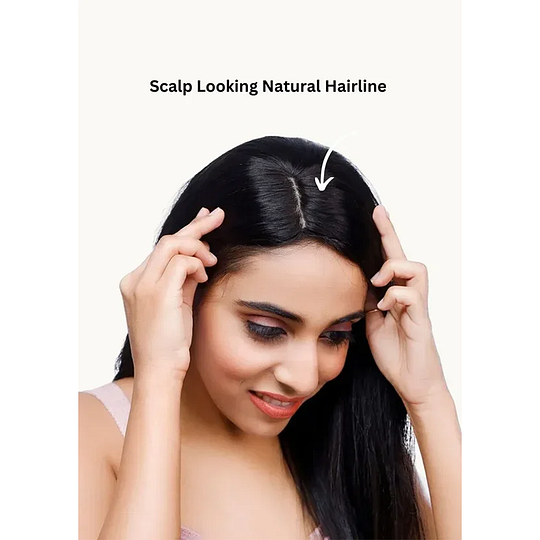 🎉✨Happy New Year! ✨🎉| Mini Scalp Topper 2x3 Silk Base Hair Topper | 100% human hair production