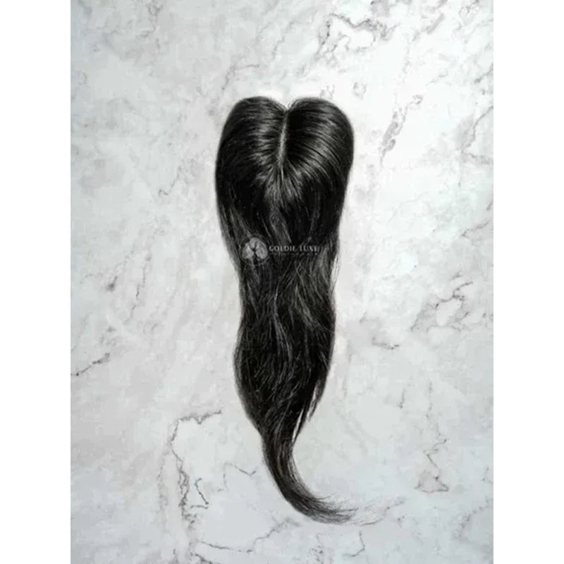 🎉✨Happy New Year! ✨🎉| Mini Scalp Topper 2x3 Silk Base Hair Topper | 100% human hair production