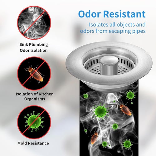 đ„HOT SALE | 3-in-1 Stainless Steel Sink Drain Strainer