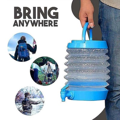 💧 Collapsible Water Container with Spigot 🚰 Foldable, Portable & Leak-Proof for Outdoor Adventures! 🏕️✨