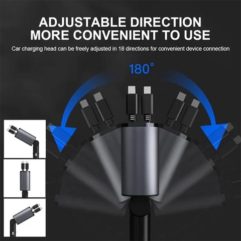⏰Hot sale 49% Off -- Fast Charge Retractable Car Charger