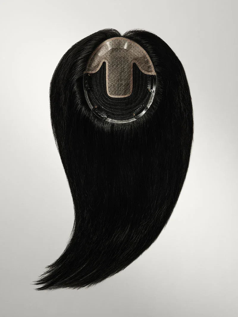 Mini Scalp Topper – Adjustable length 100% human hair wig piece-Cover bald or gray hair