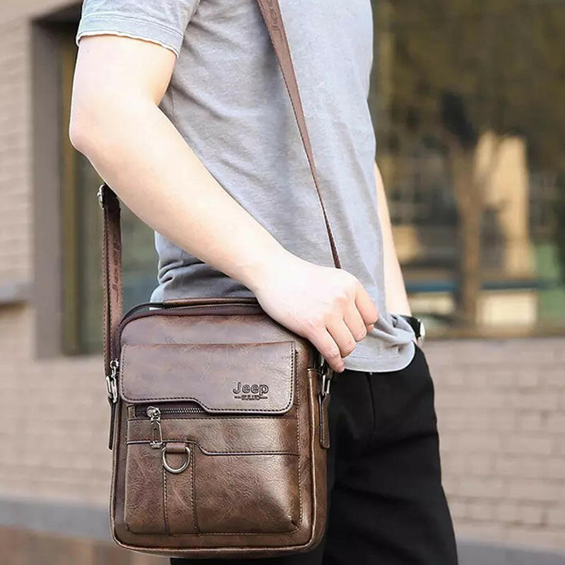 Men's retro large capacity handbag messenger bag