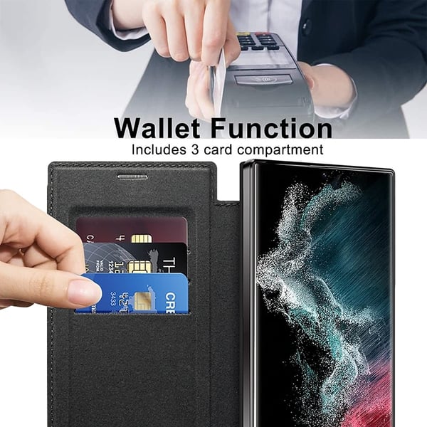 π±2024 New Leather textured flip phone case for Samsung