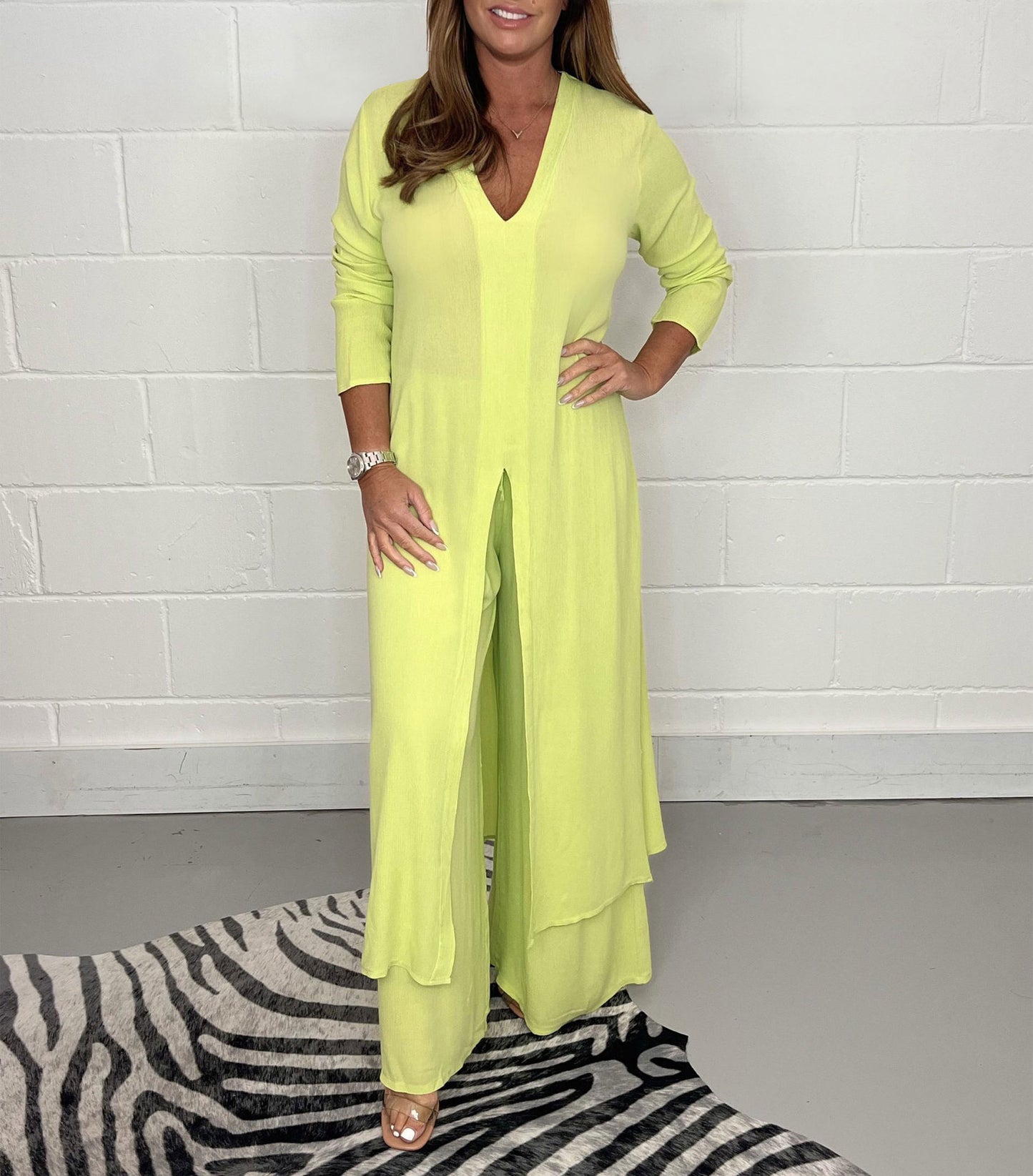 🔥HOT SALE | V-neck Slit Casual Two-piece Set Fashion Trends