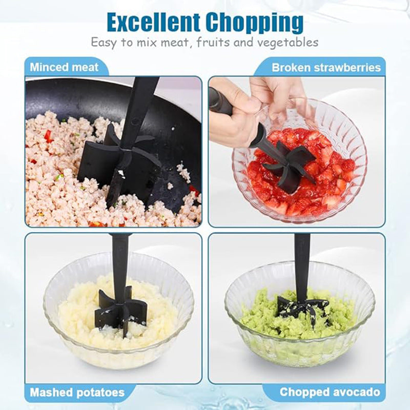 🍽️BUY 1 GET 1 FREE🍽️Best cookware Upgrade Meat Chopper, Heat Resistant Meat Masher for Hamburger Meat, Beef and Potato.