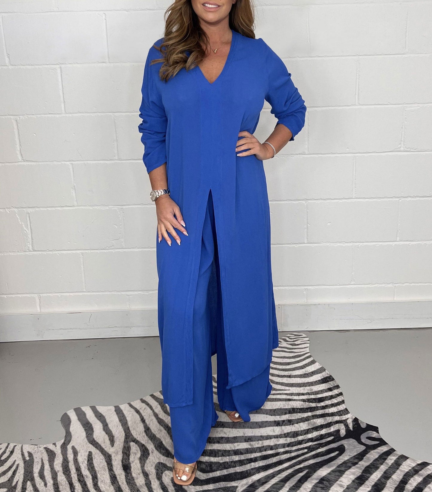 🔥HOT SALE | V-neck Slit Casual Two-piece Set Fashion Trends