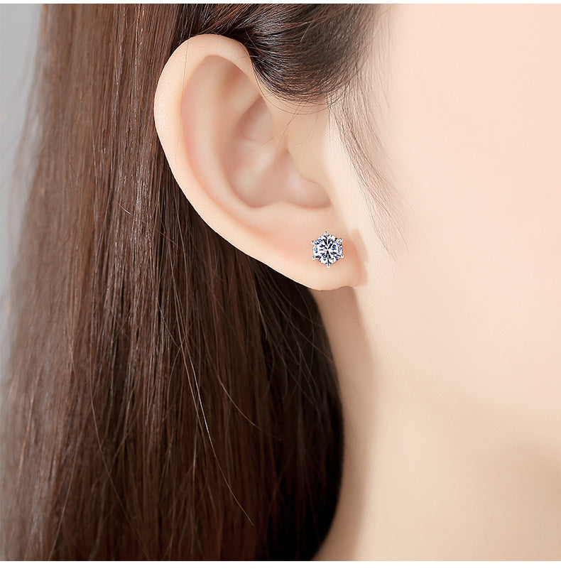 【💫Season of Renewal】Silver Zircon Stud Earrings