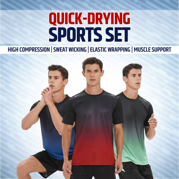 Men's Outdoor Sports Quick-Drying Breathable 2-Piece Combo Set 🏃♂️👕