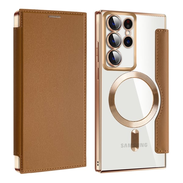π±2024 New Leather textured flip phone case for Samsung