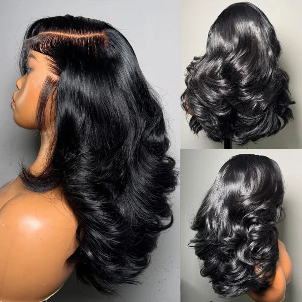 Layered Cut Style Loose Wavy Curls