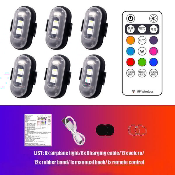 💜 LAST DAY PROMOTION - 50%OFF💜 Colorful Car LED Light, Wireless Remote Control LED Strobe Light