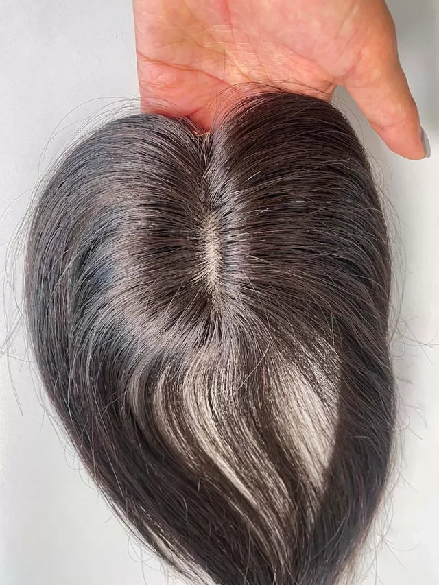 Mini Scalp Topper 2x3 Silk Base Hair Topper | 100% human hair production