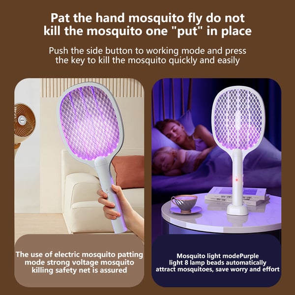 🔥NEW HOT SALE 🔥 2-in-1 Electric Swatter & Night Mosquito Killing Lamp