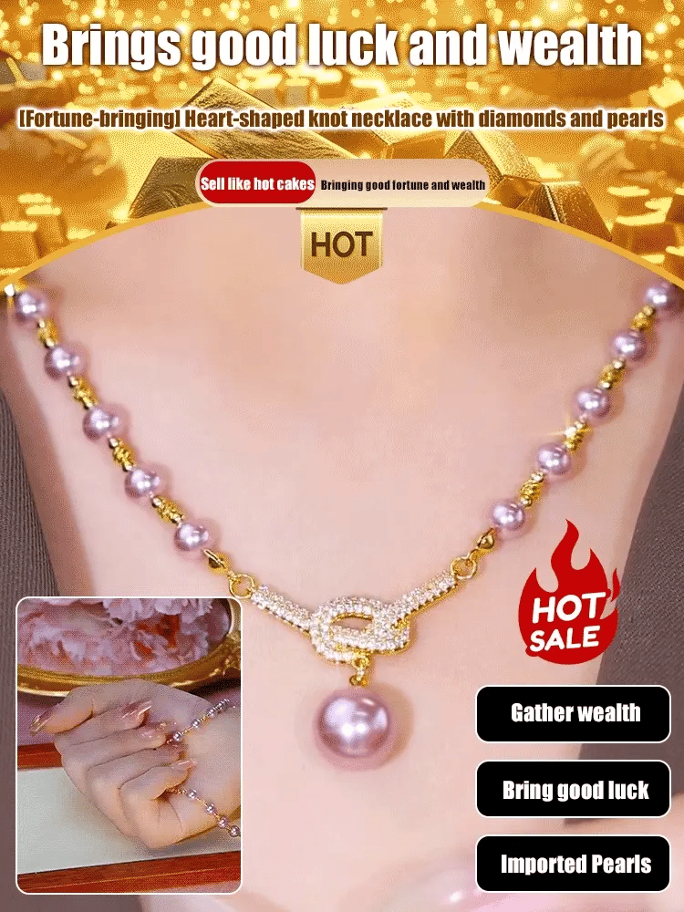 Elegant and luxurious women's pearl necklace