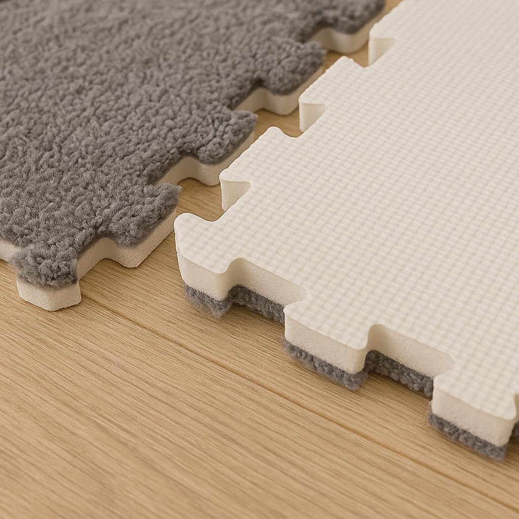 🧩 ComfyMat – Modular Velvet Mats 🛋️✨ Non-Slip, Easy to Clean & Ultra Soft (Pack of 6)!