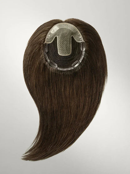 Mini Scalp Topper – Adjustable length 100% human hair wig piece-Cover bald or gray hair