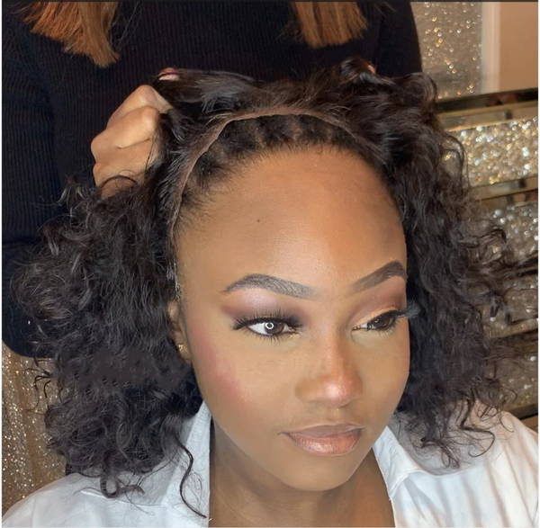 Glueless 360 Lace Wig Water Wave Brazilian Curly Bob Frontal Wigs | Fits All Face Shapes