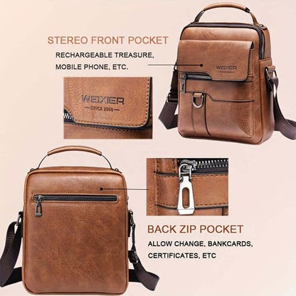 Genuine Leather Vintage Messenger Bag for Men/Woman