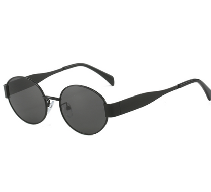 🔥HOT SALE | Bollywood Gold Retro Oval Sunglasses