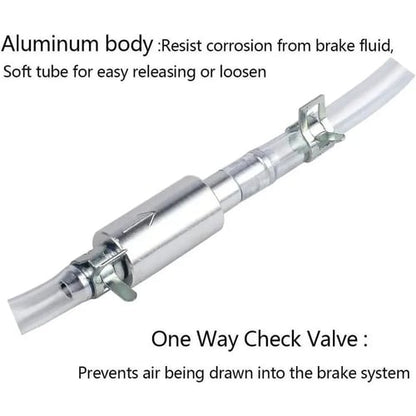 Brake Bleeder Hose - One Way Check Valve Tube Bleeding Tool Kit For Car Motorcyle Clutch