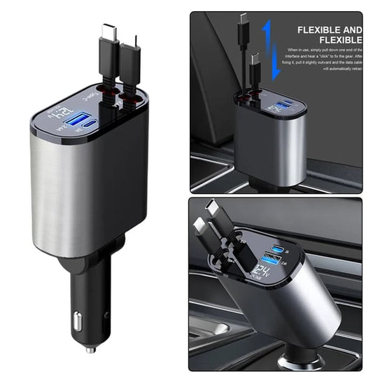 ⏰Hot sale 49% Off -- Fast Charge Retractable Car Charger