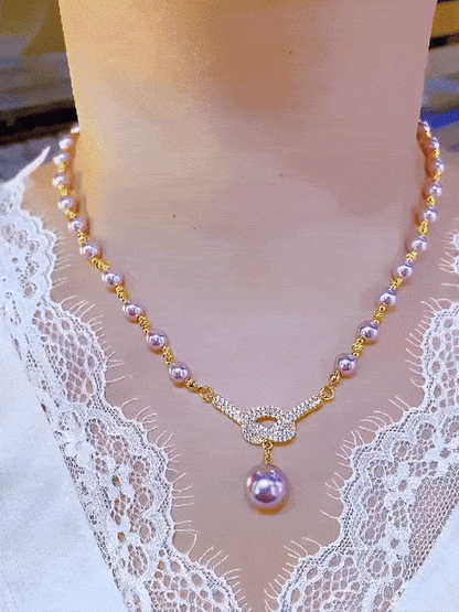 🌿✨ 37 Natural Pearls – Elegant & Luxurious Women's Necklace 💎🌊 Timeless Beauty!