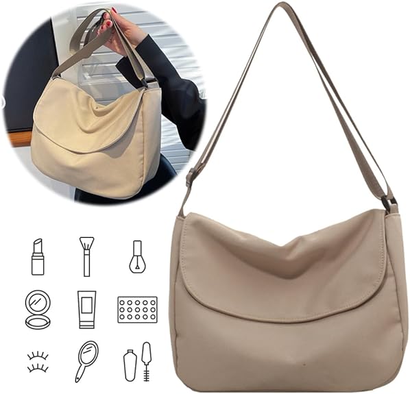 🎒 Multi-Pocket Nylon Crossbody Bag | Lightweight Messenger Bag for Work & Travel ✈️👜