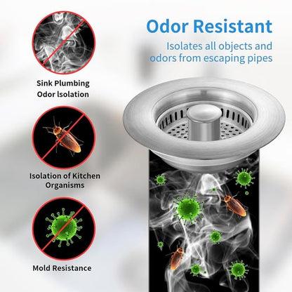 🔥HOT SALE | 3-in-1 Stainless Steel Sink Drain Strainer